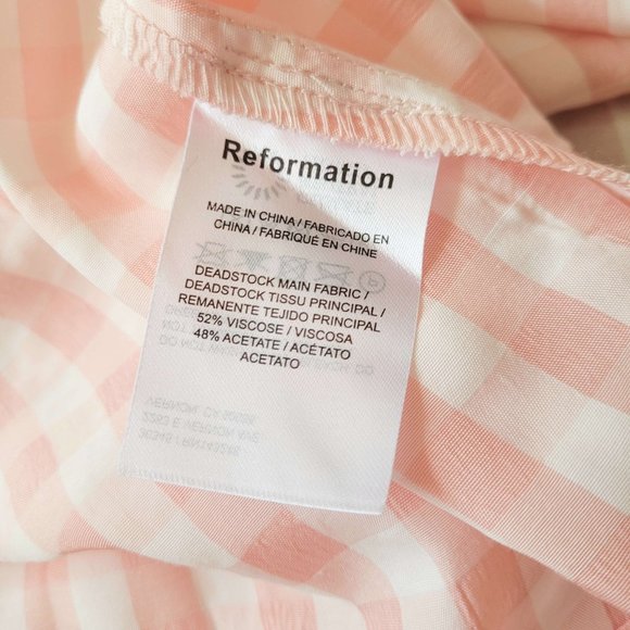 Reformation Rupert Dress in Pink Check - Picture 9 of 9